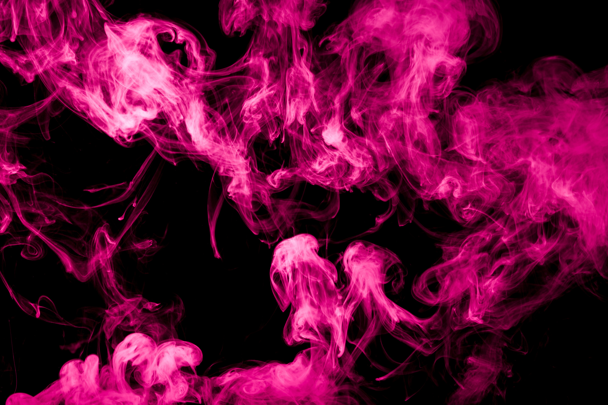 Pink Smoke on Black Background